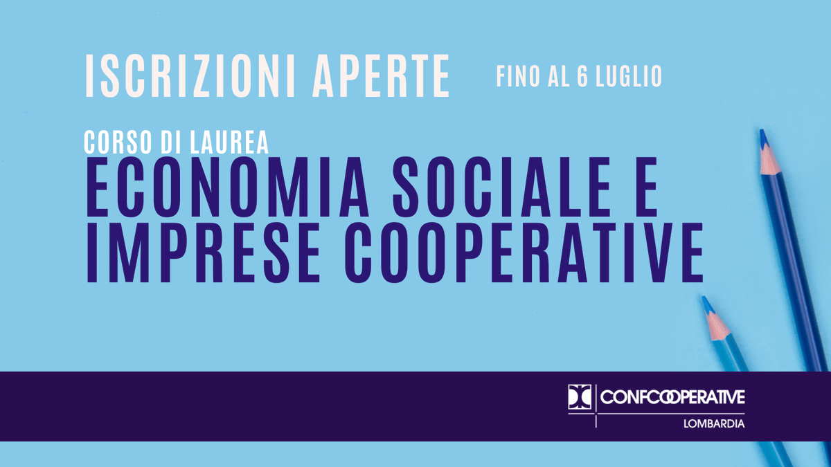 𝗟𝗮𝘂𝗿𝗲𝗮 𝗺𝗮𝗴𝗶𝘀𝘁𝗿𝗮𝗹𝗲 𝗶𝗻 𝗘𝗰𝗼𝗻𝗼𝗺𝗶𝗮 𝗦𝗼𝗰𝗶𝗮𝗹𝗲 𝗲 𝗜𝗺𝗽𝗿𝗲𝘀𝗲 𝗖𝗼𝗼𝗽𝗲𝗿𝗮𝘁𝗶𝘃𝗲 All'Università degli Studi di Brescia aperti i termini per l'ammissione al corso.

Scadenza: 6 luglio

Per saperne di più clicca qui👇👇👇

lombardia.confcooperative.it/Dettaglio/ArtM…