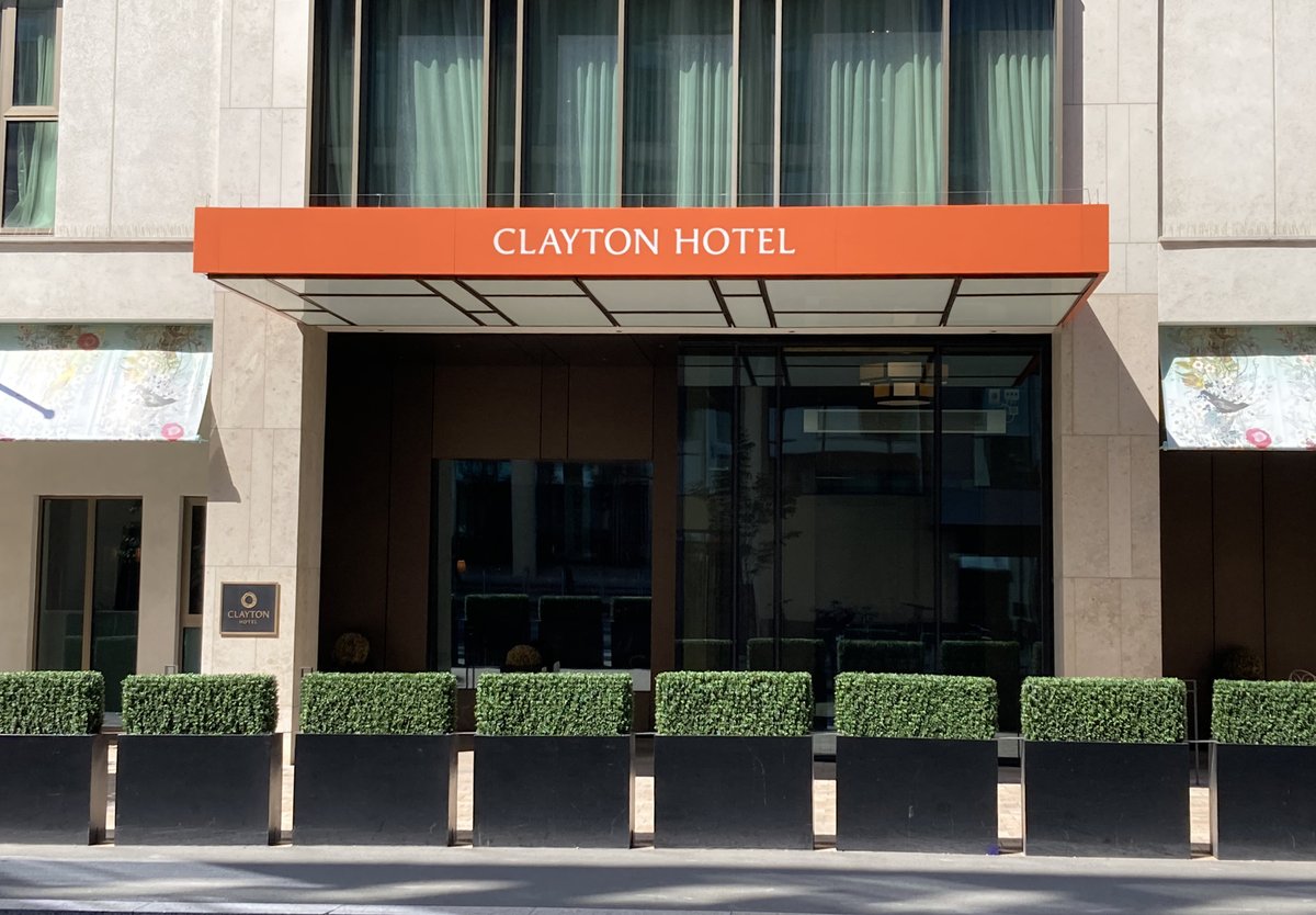 CB1_Development's tweet photo. You might notice something different about @ClaytonHotel at #CB1 when it reopens this weekend: the new signage has been unveiled! The hotel has been welcoming key workers during lockdown and will be taking bookings again for stays after 4th July #ClickOnClayton https://t.co/u2Kn3LPJqo