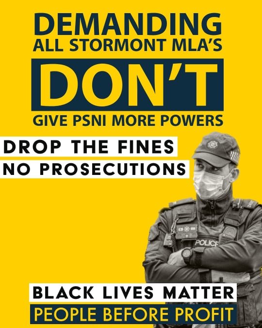 TinaMacVeigh's tweet photo. I'm joining the call for MLAs to reject Amendment 5 and to stand in solidarity with those unfairly penalised during the socially distanced Black Lives Matter protests.

#DropTheFinesNoProsecutions #StopCriminalisingBLM #StopAmendment5 #BLMIreland https://t.co/zA9Hfhd2f6