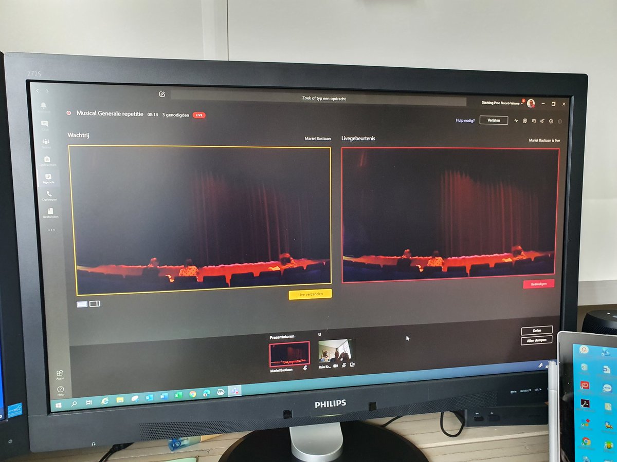 De generale repetitie van de musical streamen naar school <a href="/MicrosoftTeams/">Microsoft Teams</a> #livestream