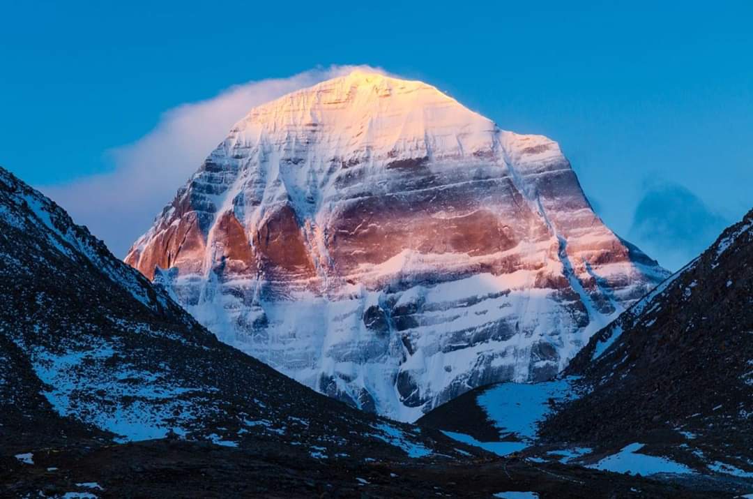 Mount Kailash,the Kingdom of Lord Shiva is the Abode of Shiva-Parvati with their Sons & Daughter.The Vedas have mention Mount Kailash as the cosmic axis & Earth's Pillar & has other names like Meru,Sumeru, Susumna ,Himadri, Deva Parvata, Gana Parvata,Rajatadri and Ratnasanu.