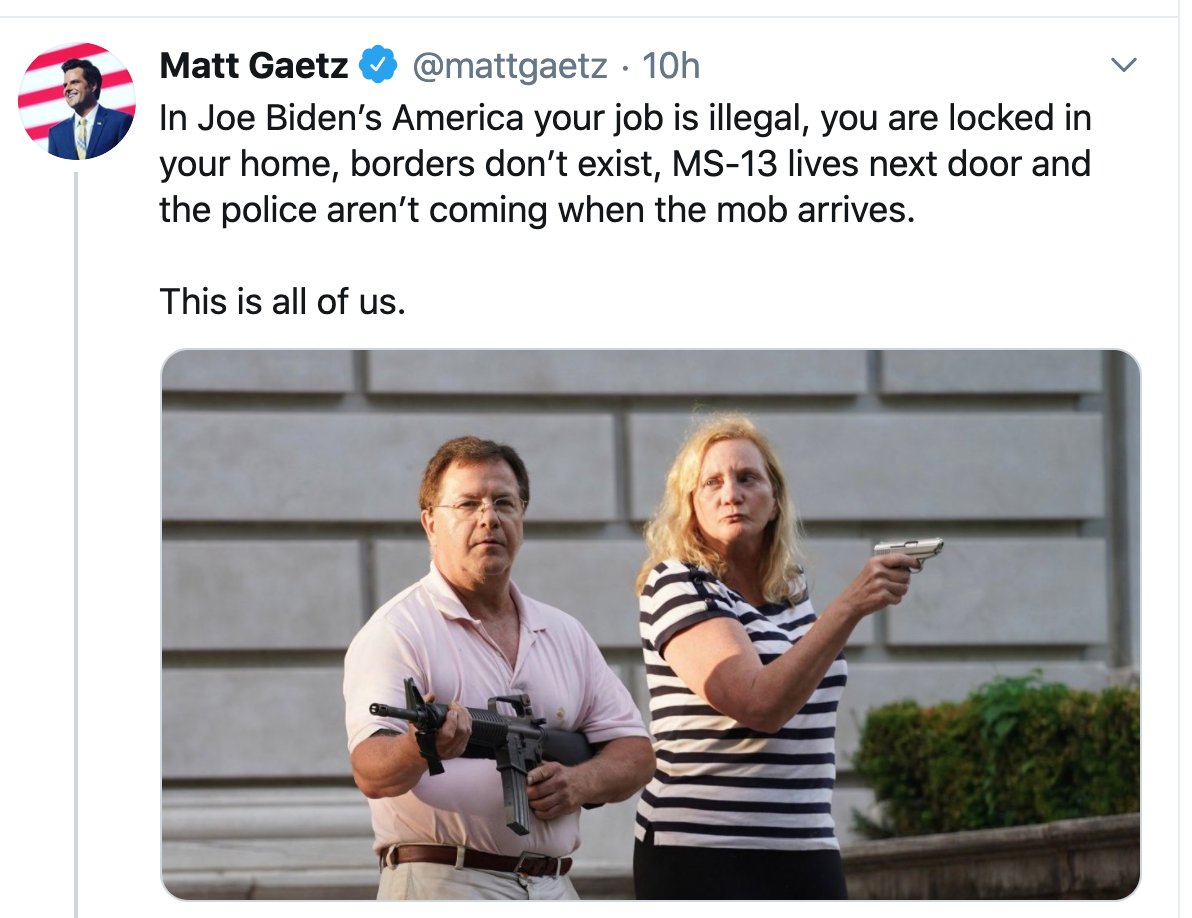 Which brings me to my final "oh, God, why can't I sleep?" thought, which is -- what are Republican trolls like Matt Gaetz actually THINKING when they post stuff like this?