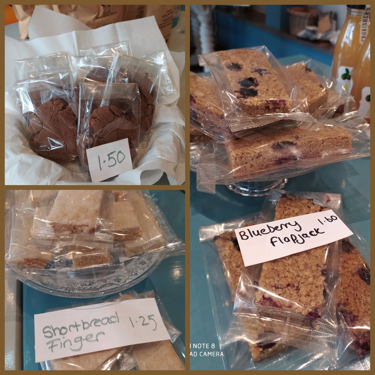 Grab and go homemade snacks #shortbread #blueberryflapjack #chocolatecookie