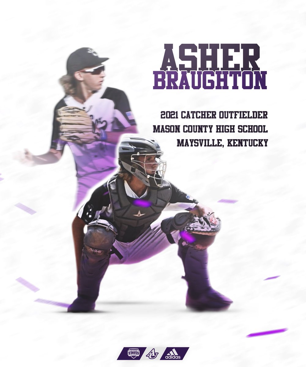 AsburyBaseball's tweet photo. Terrific start to our 2021 class! Asher Braughton ‘21 Catcher/Outfielder from Mason County HS (KY) is coming to AU! Welcome to the nest. 🦅⚾️@AsburyEagles https://t.co/B9KO5iPIdH