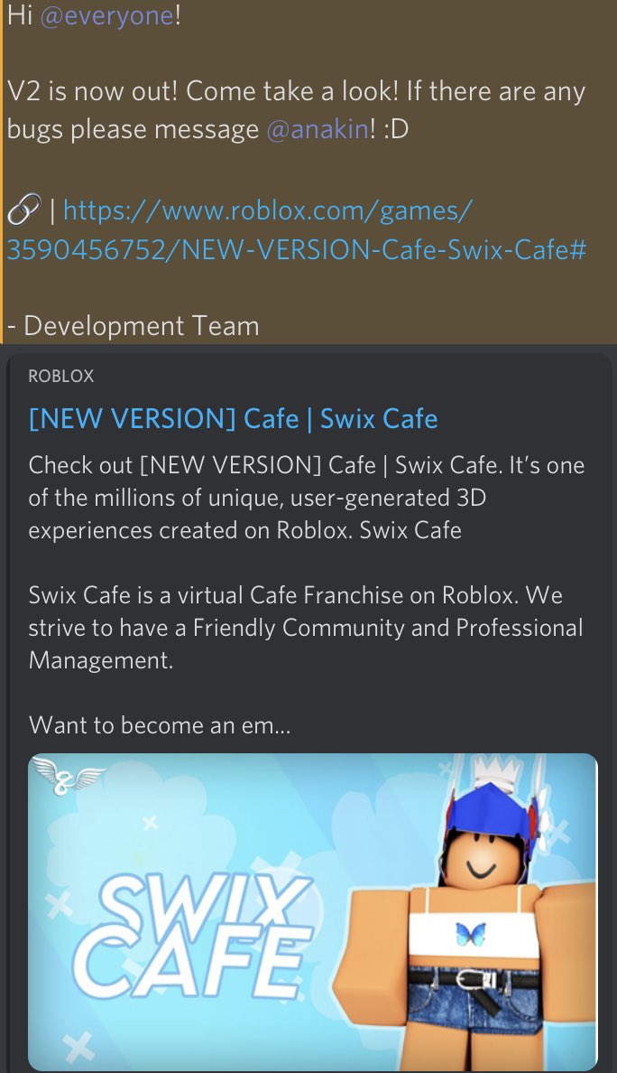 Swix Cafe Roblox Swixcafe Twitter