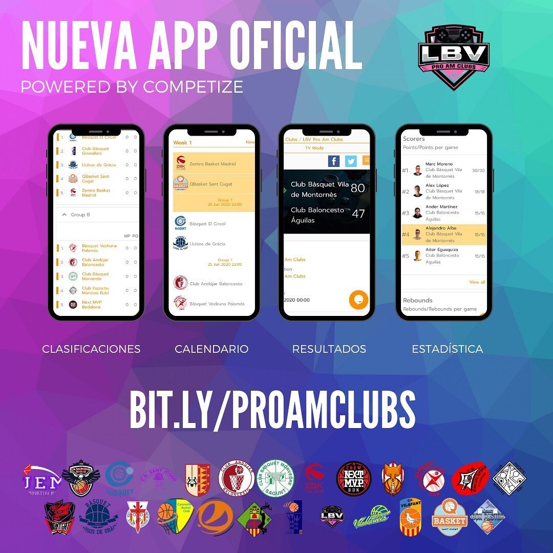 📲 NUEVA APP 📲

Si quieres seguir el torneo ProAm Clubs, y estar al día de todos los resultados y clasificaciones, entra al enlace de la foto

La mejor forma de estar al día de todo lo que pasa en la liga