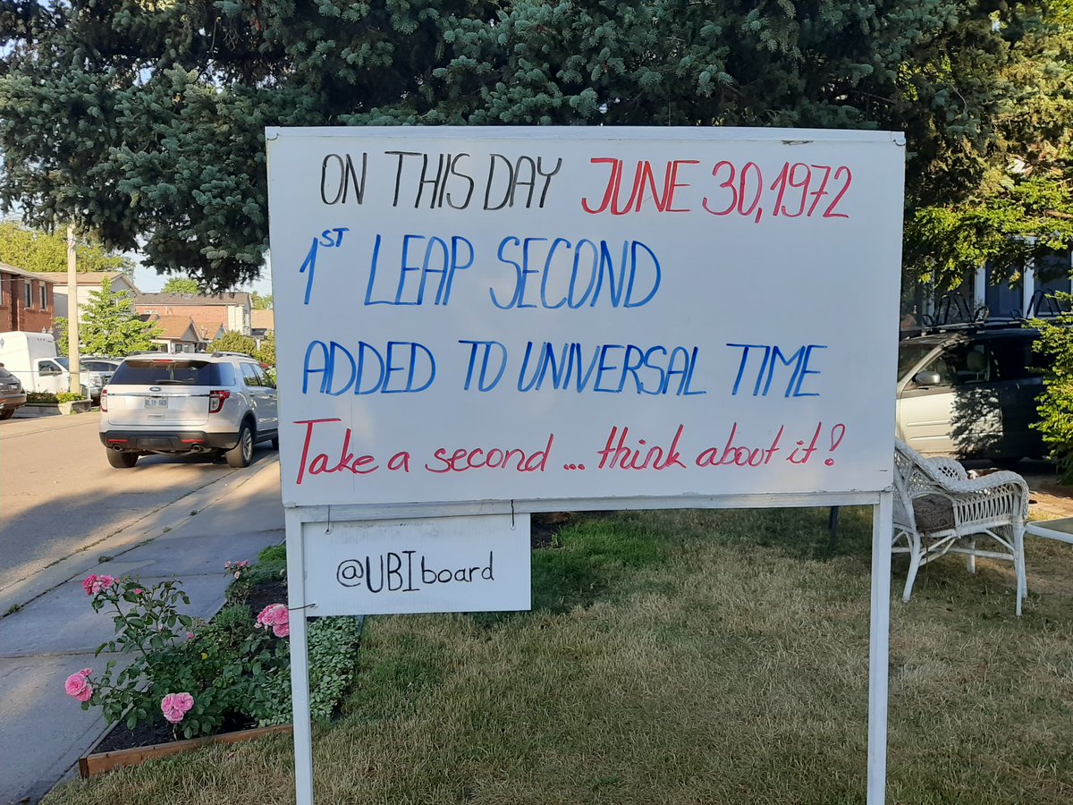UBIboard's tweet photo. #OTD June 30, 1972 First Leap Second Added 
#LeapSecond #UTC #CoordinatedUniversalTime #AtomicTime #InternationalEarthRotation #ReferenceSystemsService #IERS

More: https://t.co/riYqj3PKkP https://t.co/Dt6mwA4Rkq