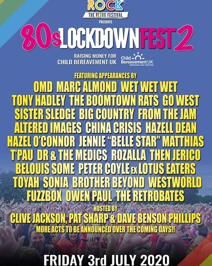 ijolaf's tweet photo. #LockdownFest2 🎵July 3, 2020, 7pm, Retro Festival 80s Lockdown Fest 2! 🎤 OMD, Soft Cell, China Crisis, Wet Wet Wet, ABC, Sister Sledge, Boomtown Rats, Go West, Big Country, Altered Images, TaPau & many more! 🐰 #ENRGYZRBunny https://t.co/SJXNDruCLf