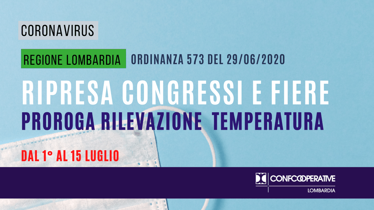#coronavirus Cosa dice la nuova ordinanza di Regione Lombardia valida dal 1° al 15 luglio.

lombardia.confcooperative.it/Dettaglio/ArtM…