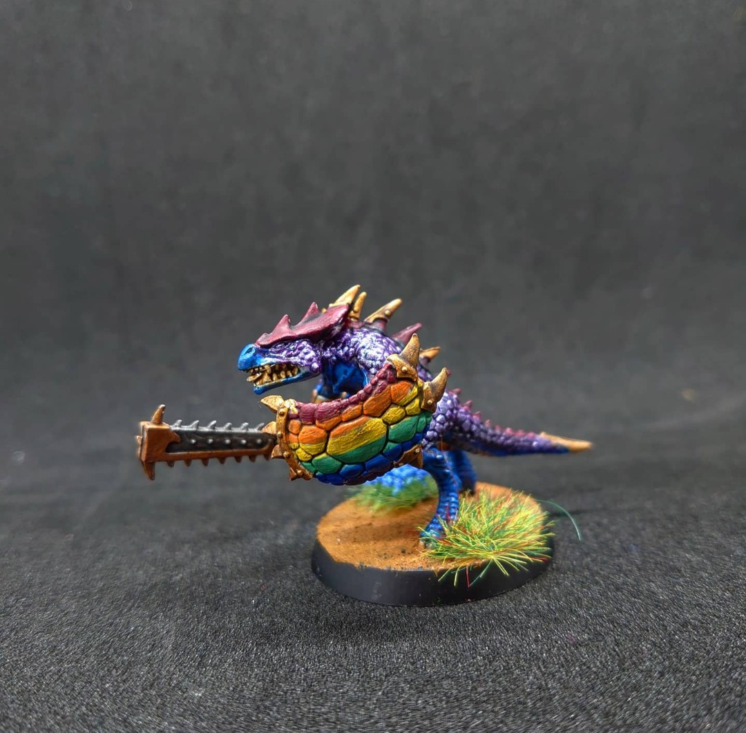 Bradalads's tweet photo. They're not quite finished yet really wanted to show them off with their lovely shields attached
Didn't quite get them finished for pride, doesn't change how gorgeous they are
#warhammerpainting #warhammercommunity #Warmongers #wepaintminis #Pride #idratherbeshiny #pridosaurs https://t.co/f12SDfIm0J