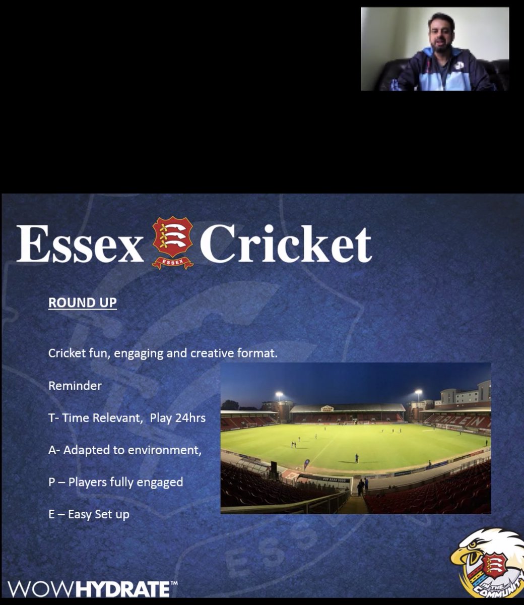 Today’s webinar sessions was all about tapeball and different ways we can get involved! Thanks @EssexCCB and @SajidPatelNCL #TapeballCricket #webinar