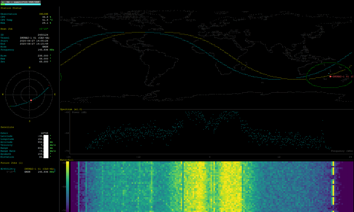 SatNOGS's tweet photo. Check out these views of the Earth as sent by the satellite METEOR M-2 and received by a #SatNOGS ground station while running SatNOGS-monitor.
Observation #2453061 captured in 🇦🇺 .
#SatelliteObservation
https://t.co/MHXSNj6R0s https://t.co/FNuo3raVPv