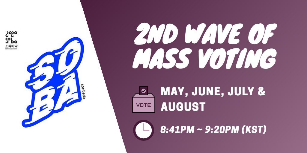 MY_btsarmy's tweet photo. <SORIBADA MASS VOTING>

Team 2️⃣ - May, June, Jul, Aug

ARMYs that born in these months, it’s time for you guys to cast your vote! 💜

Cast your vote to the Top 3 posts on BTS Community! 💕

Keyword: BTSARMY SOBA DOMINATION 

@BTS_twt https://t.co/jTowMHJsng
