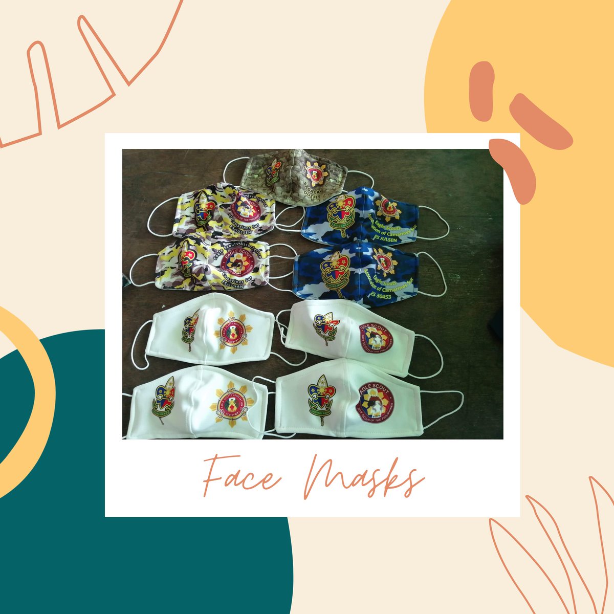 ESACS_official's tweet photo. As of now, there are over 38,000 active cases in the Philippines and seems like this pandemic is not gonna be over so soon. We better protect ourselves in the virus.

The Eagle Scout Association of Camarines Sur is now selling face mask. We also do customized design. 

1/2 https://t.co/S5HJH1V4AJ