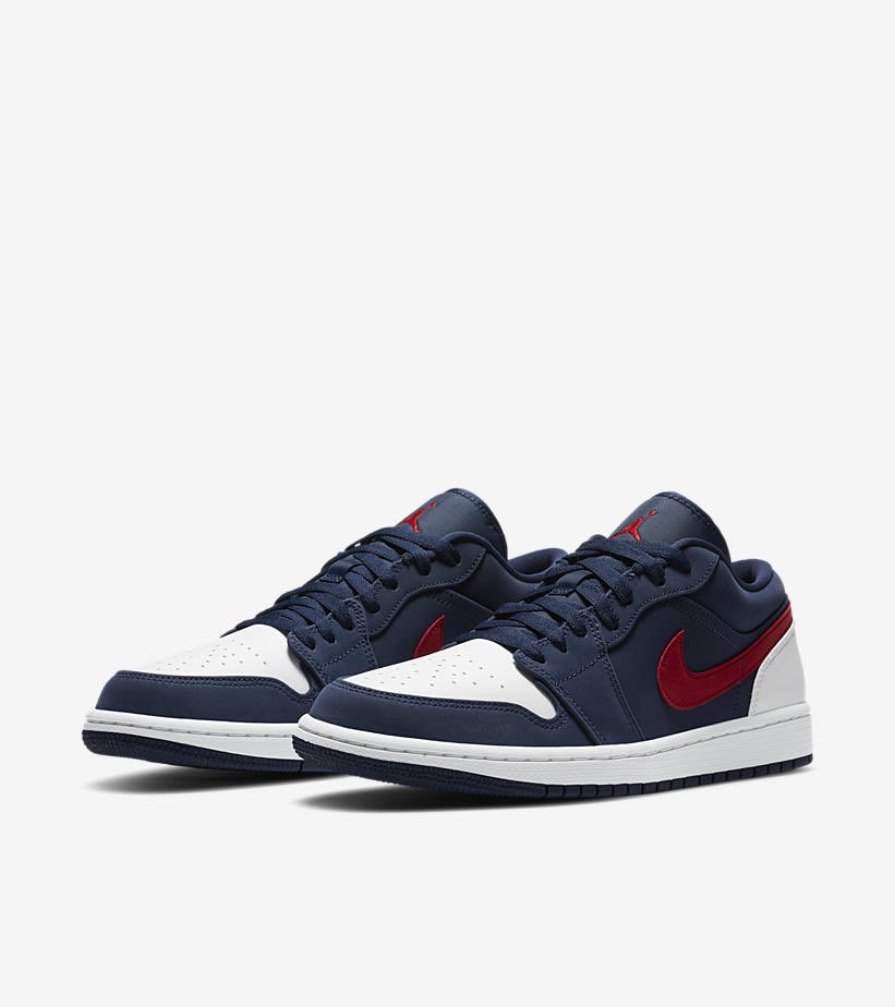 jordan 1 low navy red white