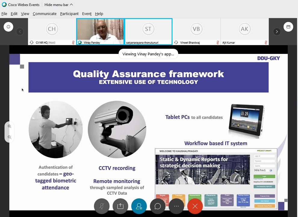 NIRDPR_India's tweet image. 4th Edition of #CII NR Facilities #ManagementConclave 2020

Shri Vinay Pandey, Head- PMA, Rural Skills Division, @MoRD_GOI explaining the working of #DDUGKY

@MoRD_GOI @MSDESkillIndia #SkillIndia @DDUGKYMoRD @NIRDPR_DDUGKY @CIIEvents @FollowCII