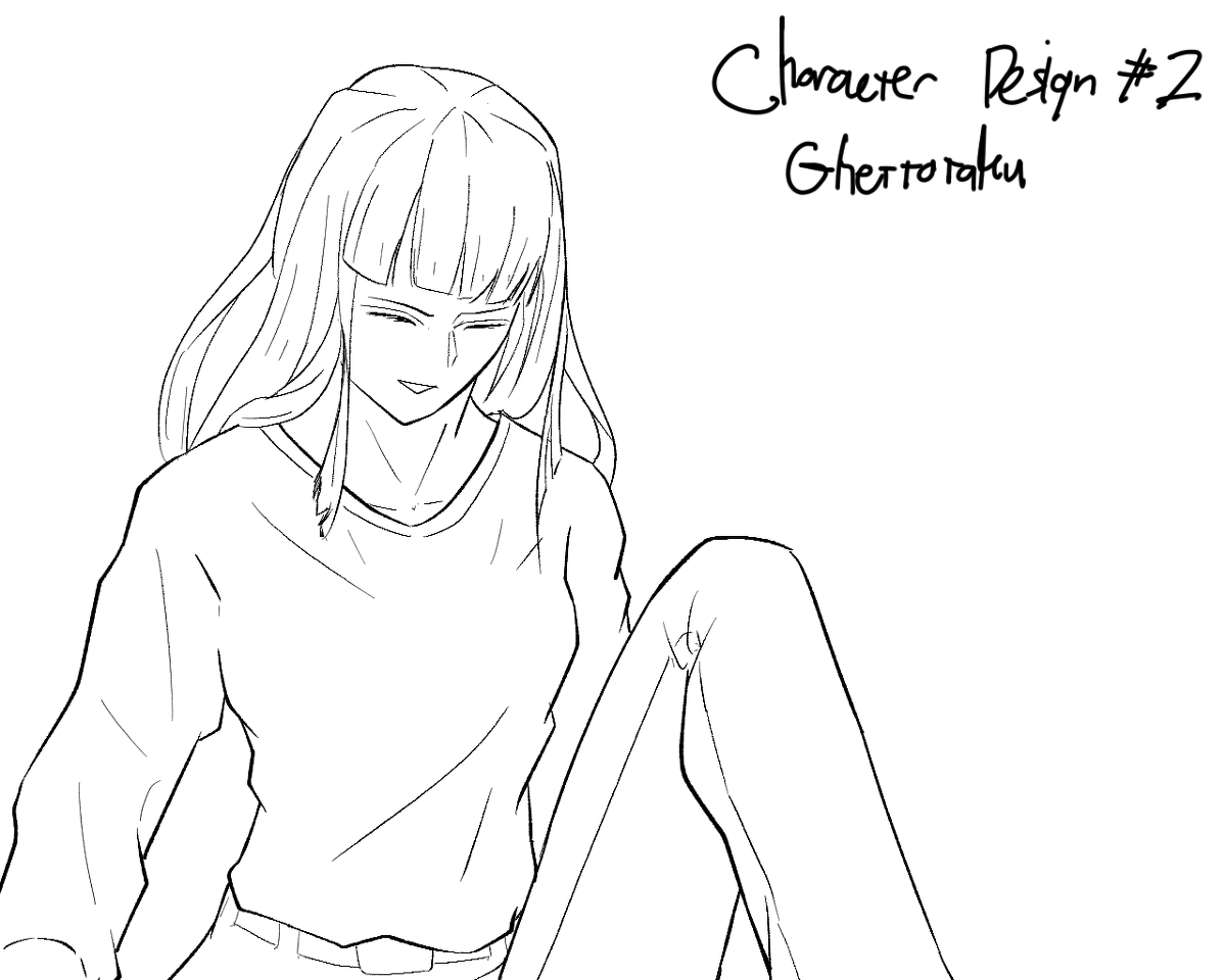 姫をカット 長い髪の女性キャラクターデザイン(hime cut) #female #女性 #姫をカット #長い髪 #hime #cut #denim #jacket #practice #character https://t.co/h6FxywBnRO