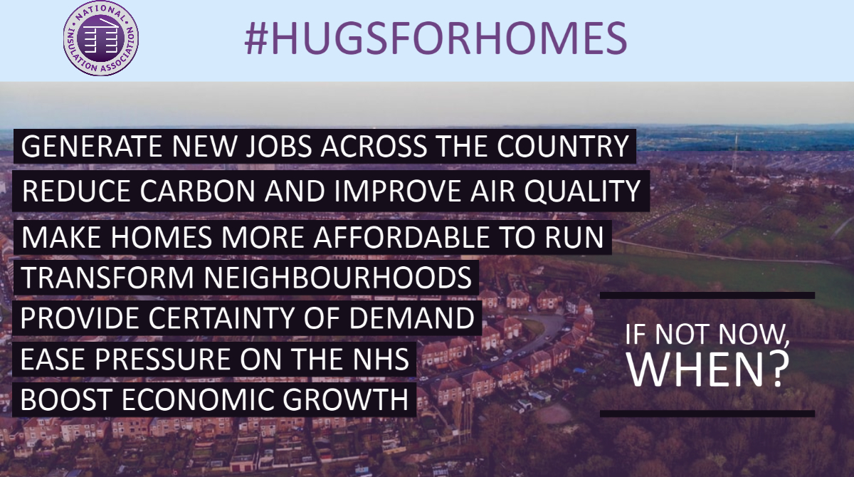 The Government's manifesto pledge to introduce a Home Upgrade Grant (HUG) scheme would generate jobs, reduce energy bills, protect the NHS, reduce carbon, provide certainty of demand and boost economic growth. It should be fast-tracked as part of the #GreenRecovery. #HUGSforHomes