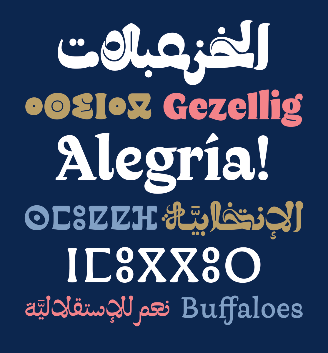 Of course, the Maghribi script family continues to be a living tradition, so let's follow up with a on contemporary typefaces (please reply with others you know of):First has to be  @laurameseguer's stunning Qandus, a "Typographic Maghribi Trialogue" https://www.laurameseguer.com/project/qandus 1/5  https://twitter.com/PressTaras/status/1277561024330285056