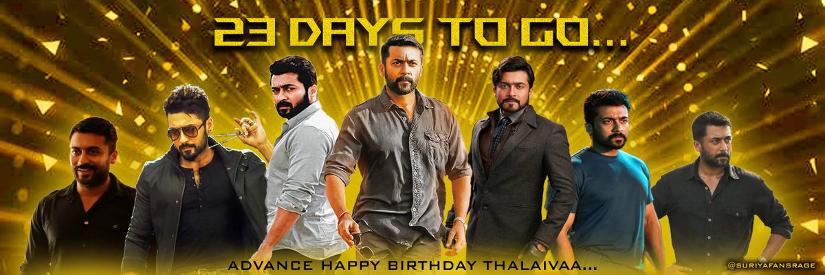 Suriya_Empire's tweet photo. Here's Today Countdown poster Cover Picture Today Design.. Hope you all like it Share Maxi

Poster Design By @prakash_twetz 👏🏻❤

#SooraraiPottru @Suriya_offl #Suriya https://t.co/b78oEqp0Ws