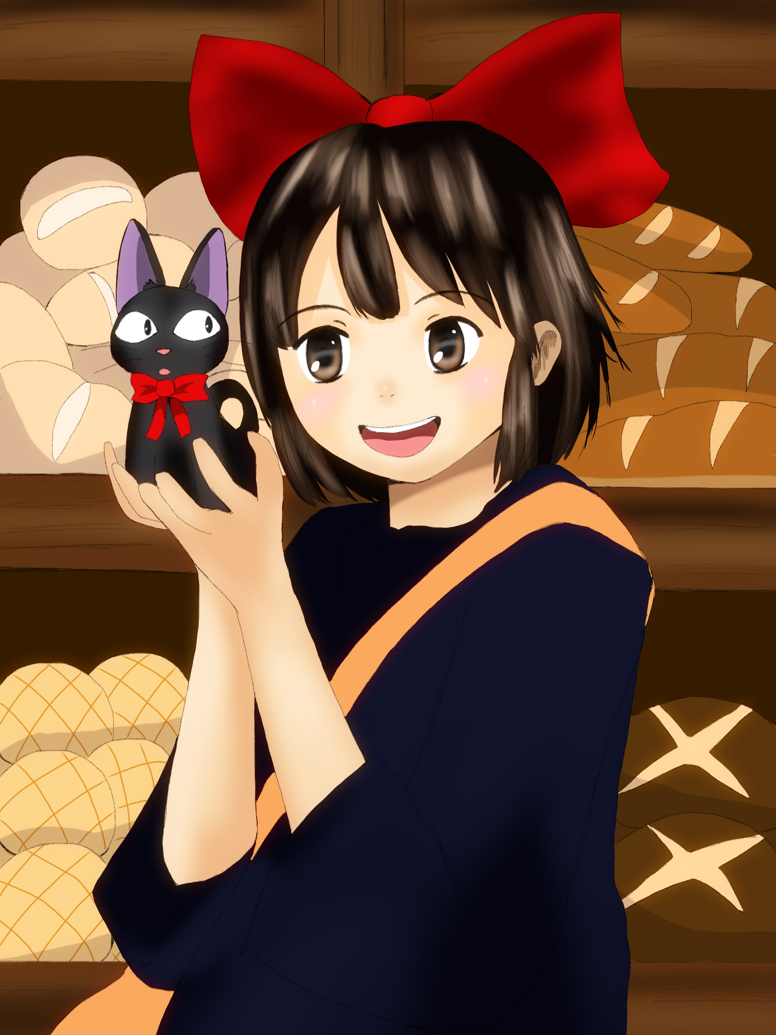 Nitori5150 魔女の宅急便よりキキとジジのイラストを 描いてみました ジブリキャラ 魔女の宅急便 T Co 2arkiwtys8 Twitter