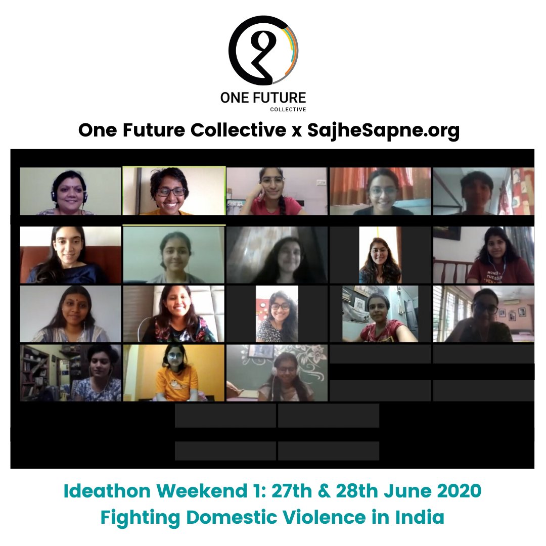 onefuture_india's tweet photo. The first weekend of our Ideathon for Fighting Domestic Violence with Sajhe Sapne was very heartwarming and led to some great insights. We're excited about the coming weekend!

#FightDV #OneFutureCollective #NurturingRadicalKindness https://t.co/7xngEQoyWk