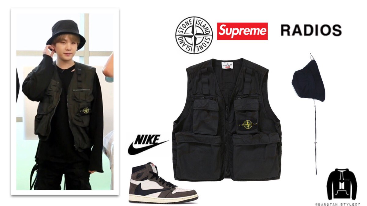 supreme stone island camo boonie black camo