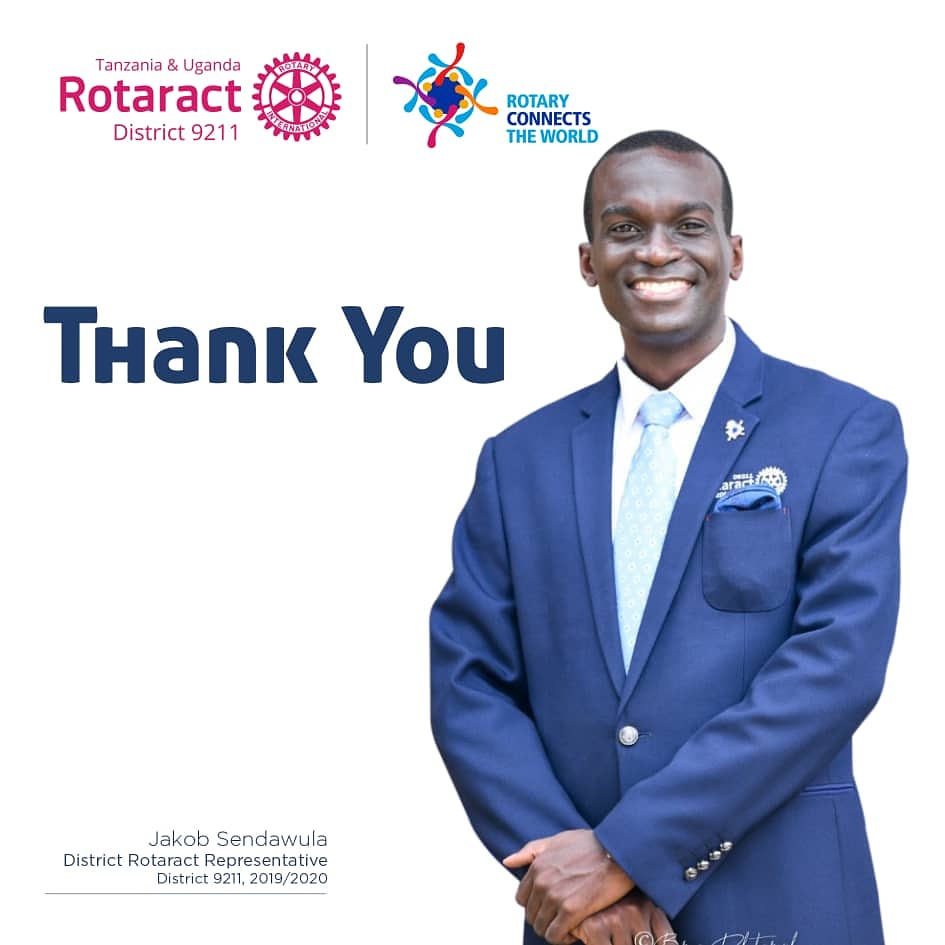 Because of you, this smile never faded. 

Because of you, when we asked, the results were over the bar and the teamwork: extraordinary.

Because of you, I retire happy and contented: looking forward to more service.  

THANK YOU @rotaract D9211 (TZ & UG). #celebraterotaract