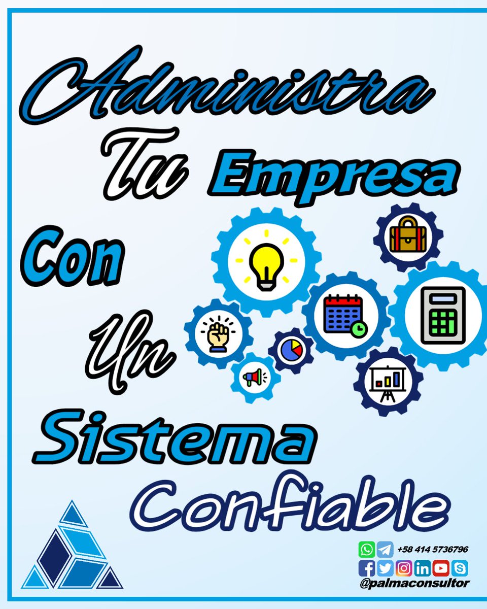 palmaconsultor's tweet photo. Administra tu empresa con un sistema confiable y que te brinde soluciones Tecnológicas que se ajusten a las necesidades de tu negocio.
#SISTEMA #Administrativo #Palma #PalmaConsultor #PalmaGroup #Barquisimeto #Lara #Venezuela #Caracas #DistritoCapital #Miranda #Trujillo #Valera https://t.co/5epuFYOnXj