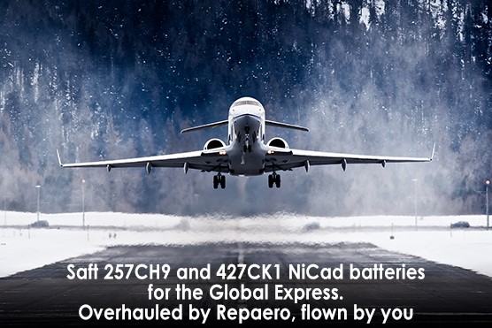 repaero's tweet photo. Supporting the #bombardier #globalexpress via our overhaul of Saft NiCad batteries #EASA #TCCA https://t.co/NXJA4VoOKk
