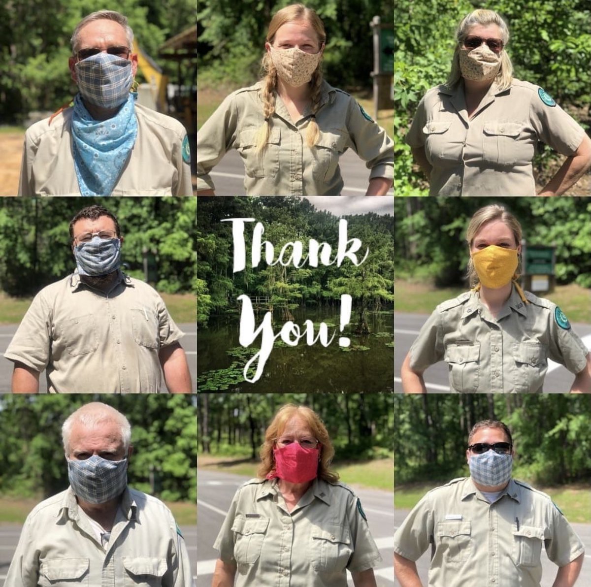 When you visit a State Park you will notice that most park staff will be wearing face coverings- we encourage you to do so, as well. Thank you for recreating responsibly! #HealthyTexas 
 
bit.ly/TxParkSafety

#CaddoLake #TXStateParks