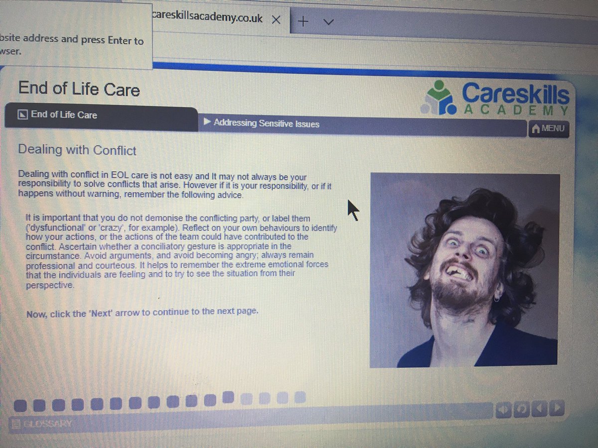 PymanLiz's tweet image. WTF is this stigmatising cr*p in this e-learning I’m doing? Someone was told to source a stock photo of a ‘crazy person’?
