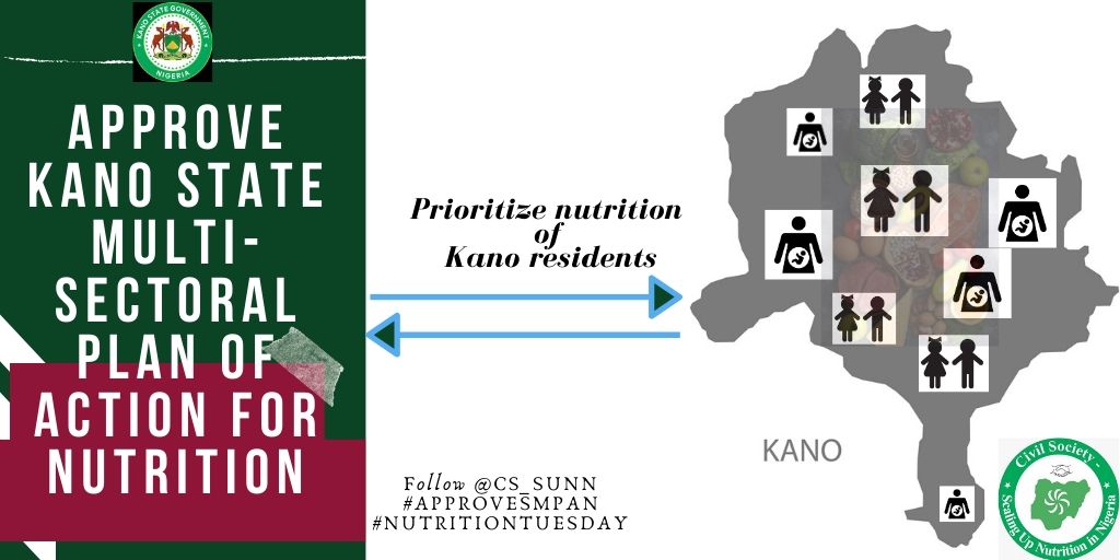 terracottaghco's tweet photo. Kano state can attain optimal nutrition for her residents with particular emphasis on vulnerable groups -children, adolescents, women, elderly by Approving the Kano State Multisectoral Plan of Action for Nutrition #ApproveSMPAN #NutritionTuesday https://t.co/JvvQ6mMQY6