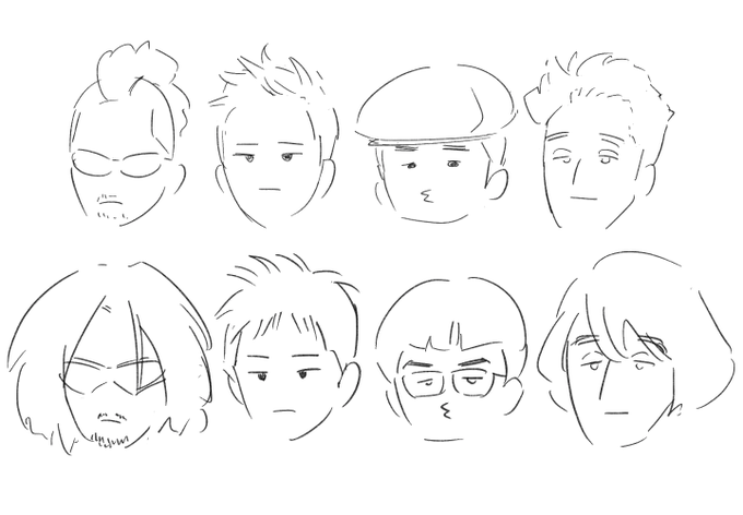 あまり描かない髪型 追加 