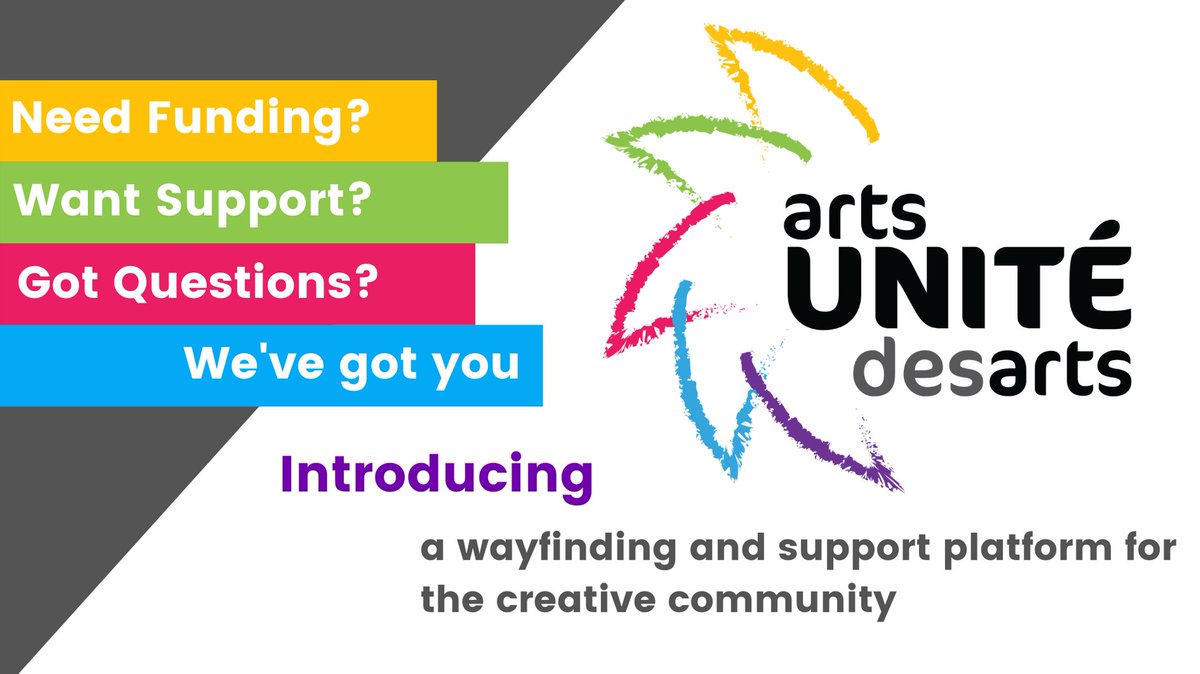 Creatives: Overwhelmed by the many resources popping up during Covid-19? #ArtsUNITE is a wayfinding &amp; support platform made for creatives, by creatives. Visit ArtsUNITE.ca to see resources available &amp; how you can help grow this community-led platform to unite the arts!