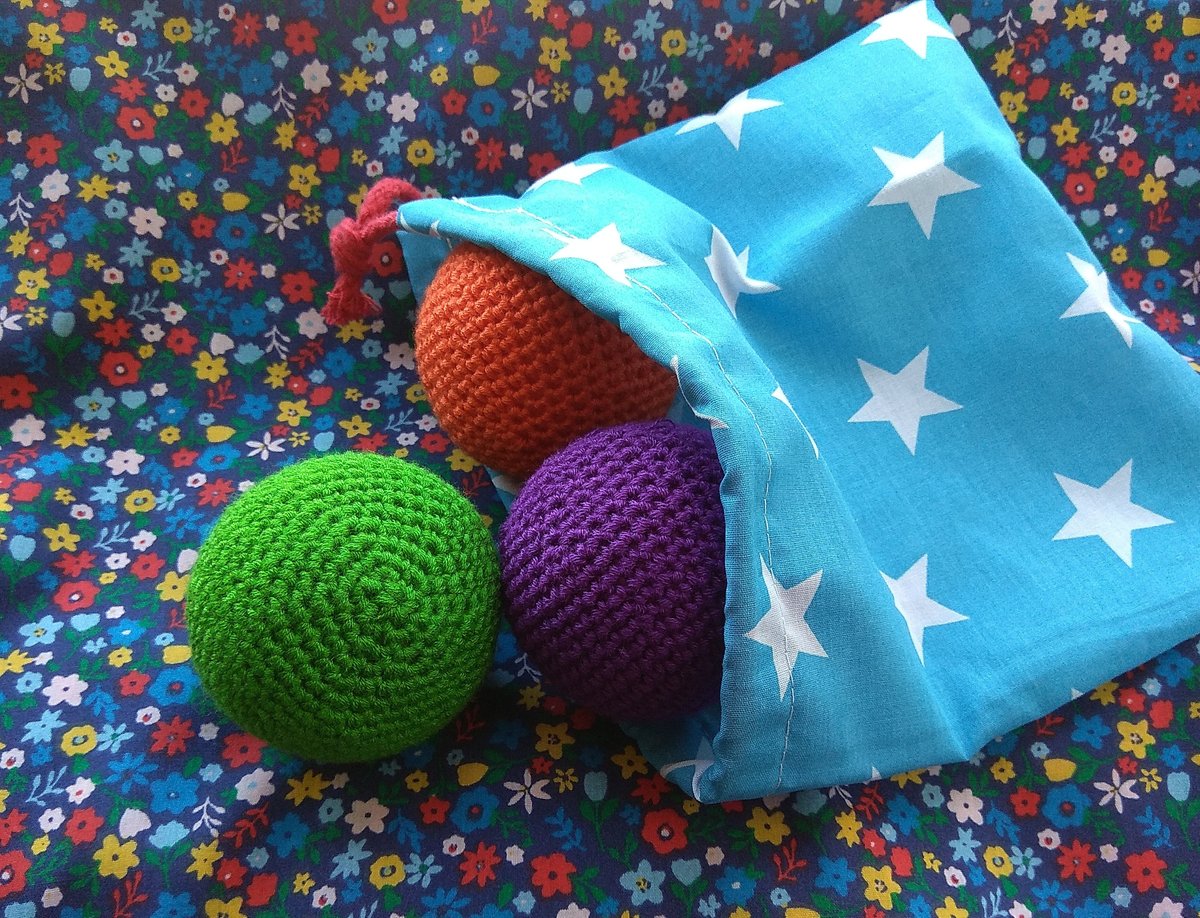 Excited to share the latest addition to my #etsy shop: Three juggling balls bamboo and cotton yarn with bag etsy.me/2Al5sd8 #jugglingballs #ball #three #bag #star #juggling #circus #cotton #bamboo