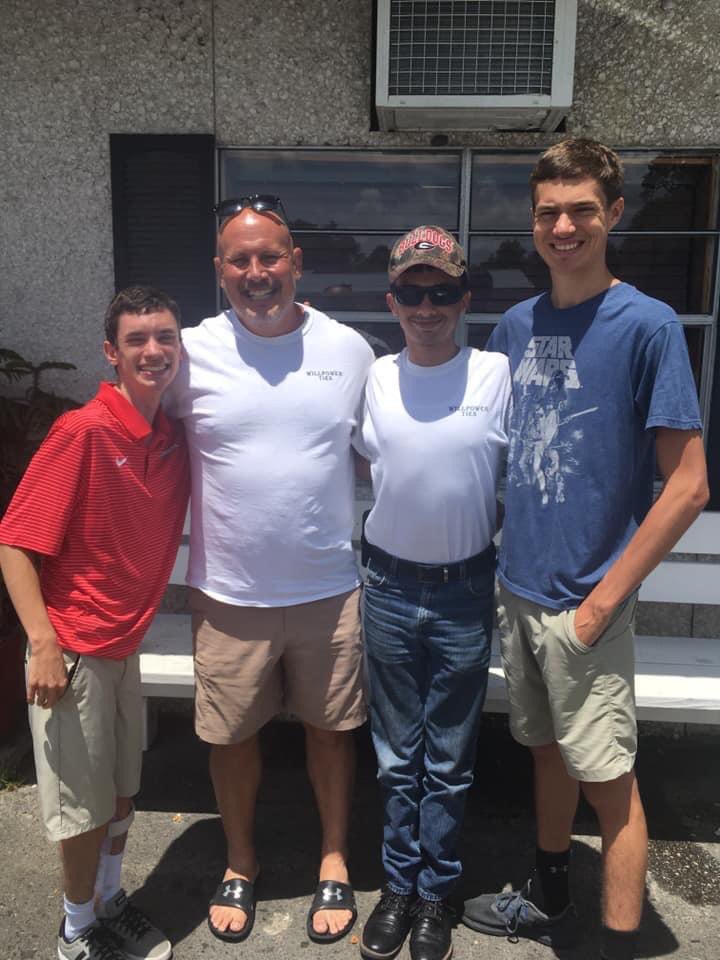 Yesterday was the best day ever! We got the boys back together - two of my best friends David &amp; Austin, and our teacher Coach Hamilton! Thankful to have people like this in my life. #WillPowerTies #BestFriends <a href="/super8753/">scott hamilton</a>