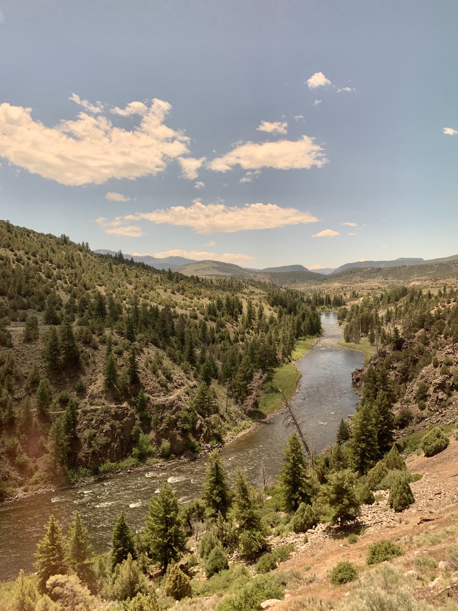 11/ At the top was the Continental Divide. As pretty as the ride up was, the ride back down was even more scenic. Along the way, a total of 10 rafters mooned the train; the attendant told me they call this "Moon River."