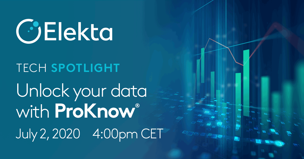 Elekta's tweet photo. Have you registered for our new technology spotlight showcasing ProKnow? This forum is a great opportunity to receive an overview and hear how this solution can work for you. Join us July 2 at 16:00 CET. #techspotlight #proknow #data https://t.co/dDfcHRu8Eo https://t.co/S7g1GTwHqL