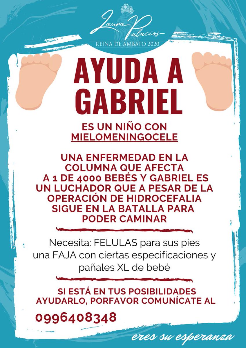 Apoyamos la labor de nuestra Reina de Ambato, Laura Palacios. Todos podemos aportar, súmate a la causa.