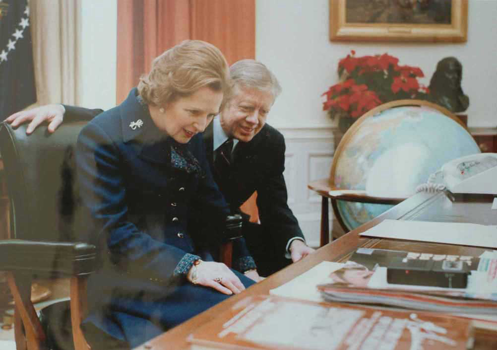 After JFK’s assassination, the desk went on a year-long tour with the Kennedy Library traveling exhibition, then to the Smithsonian Institution for exhibition from 1966-1977. The desk was returned to the Oval office at President Jimmy Carter’s insistence. https://www.cheatsheet.com/money-career/secrets-oval-offices-resolute-desk-used-every-president-since-carter.html/