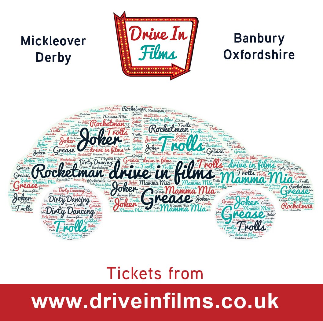 Banbury Rugby Club (@banburyrufc) on Twitter photo The classic drive in movies experience is coming to Banbury Rugby Club this summer.
Tickets are now on sale and you can purchase them right here: driveinfilms.co.uk The classic drive in movies experience is coming to Banbury Rugby Club this summer.
Tickets are now on sale and you can purchase them right here: driveinfilms.co.uk