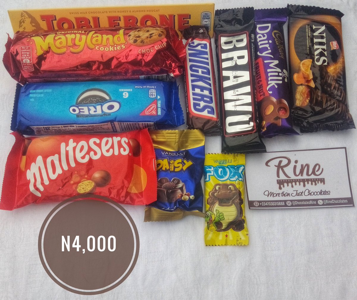This is another type of our CONFAM ENJOYMENT Chocolate Box.It is 4000 naira.We can curate Yours according to Your preference.
