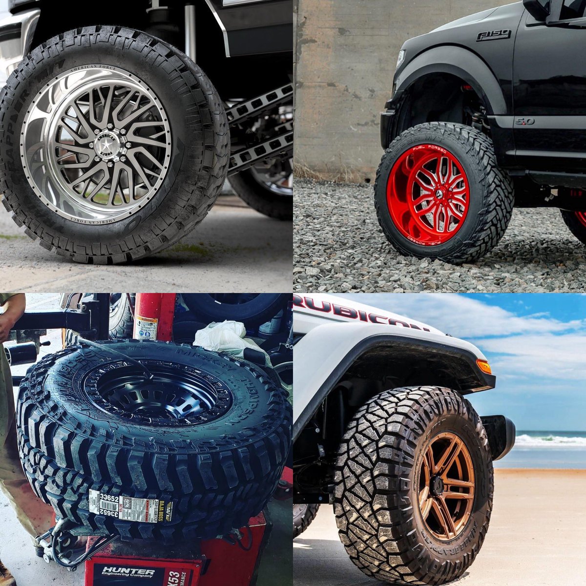 We can get your ride right with #AmericanForceWheels, #FuelWheels, #MickeyThompsonTires, #NittoTires and any other wheel and tire combo you desire!  We are also your Rough Country dealer!!👍 #mossbrothers
💥mossbrotherstires.com💥