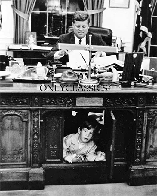 The Resolute desk was placed in the oval office for the 1st time in 1961, per the request of JFK. Jackie found the desk in the broadcasting room and moved it to the oval office during her White House restoration project. https://www.biography.com/news/jacqueline-kennedy-white-house-restoration