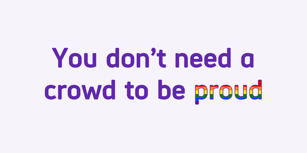 We hope you had a happy and safe #PrideMonth. Things have been different this year, and for some disabled people, it’s been hard to be heard. 

But you don’t need a crowd to be proud. We will continue to celebrate love and equality with the LGBTQIA+ disabled community every day.