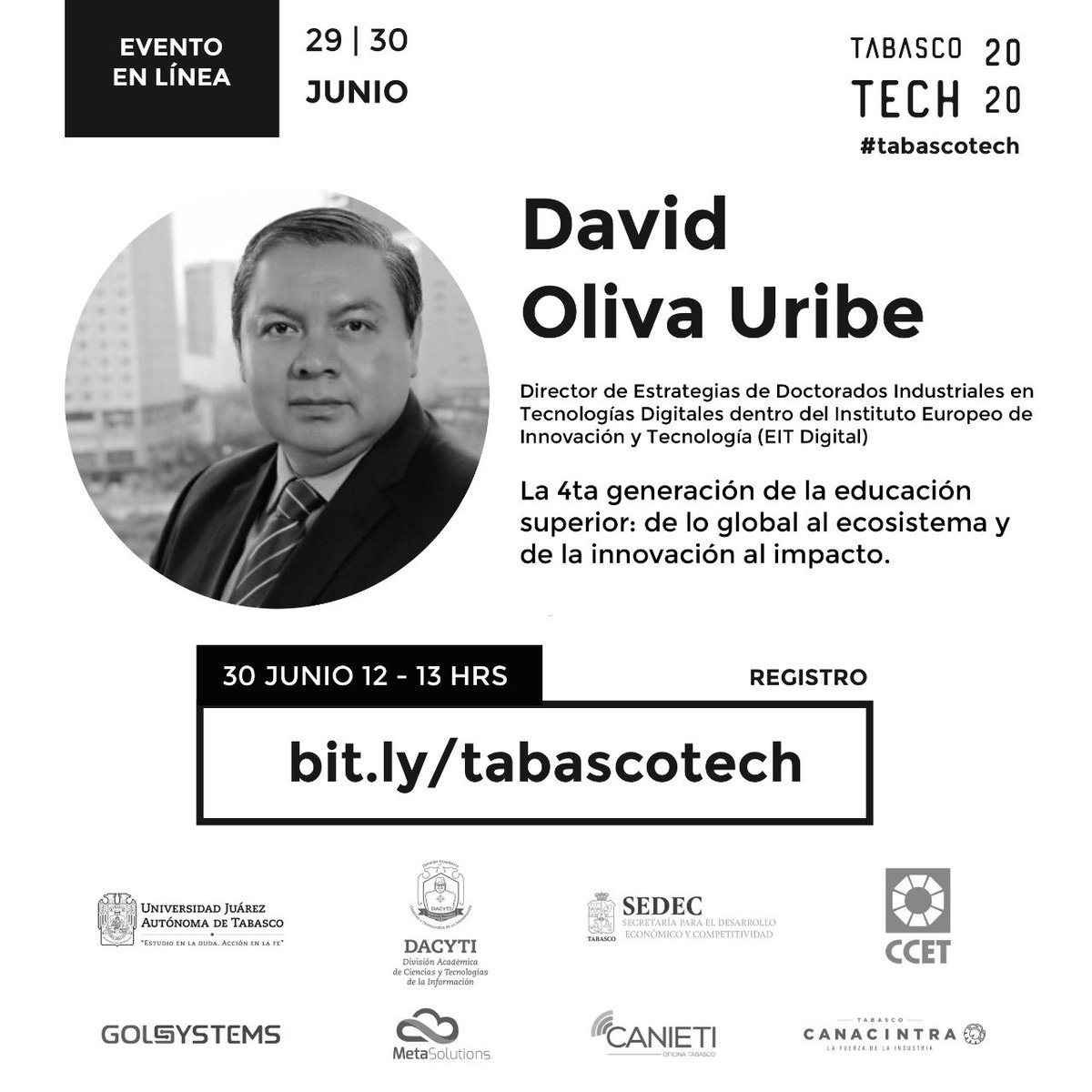 SEDEC_Tab's tweet photo. Participa en la agenda de hoy en el evento #TabascoTECH en donde conocerás el potencial de la innovación en la educación y su repercusión en los sectores empresariales, mediante nuevos paradigmas de consumo y acceso. Además temas sobre conectividad y Ciudades Inteligentes. https://t.co/BhOV76Ht21