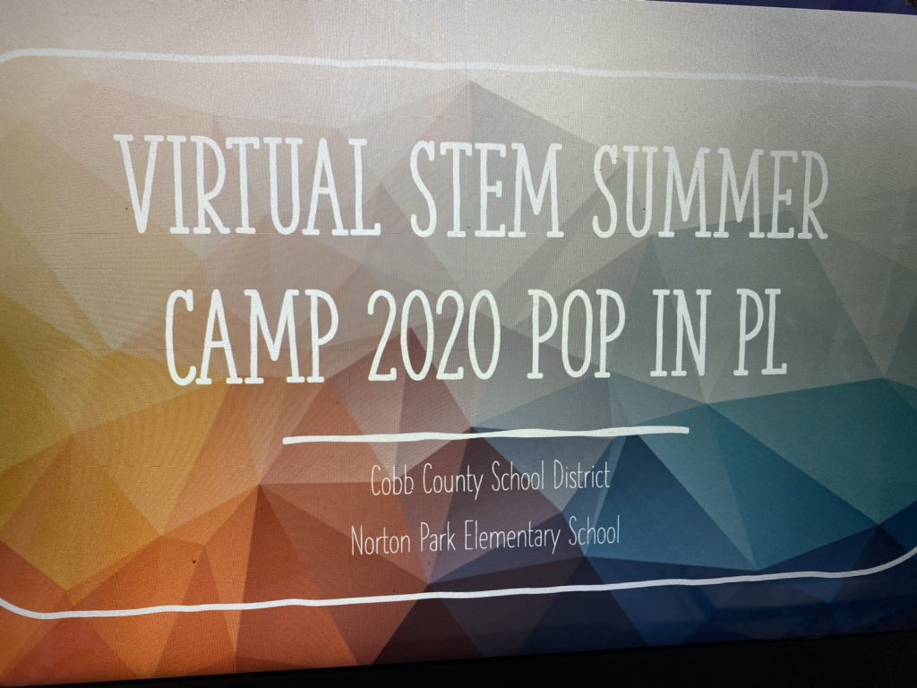 Excited to present with @gretchenayres2 @MsLiu7 @KrystalTeaches and @ShanonBourne for the @STEMcobb Pop In PL on July 8th! Join us to learn how we pulled off a virtual STEM camp for our @NPKEagles 🎉🧩