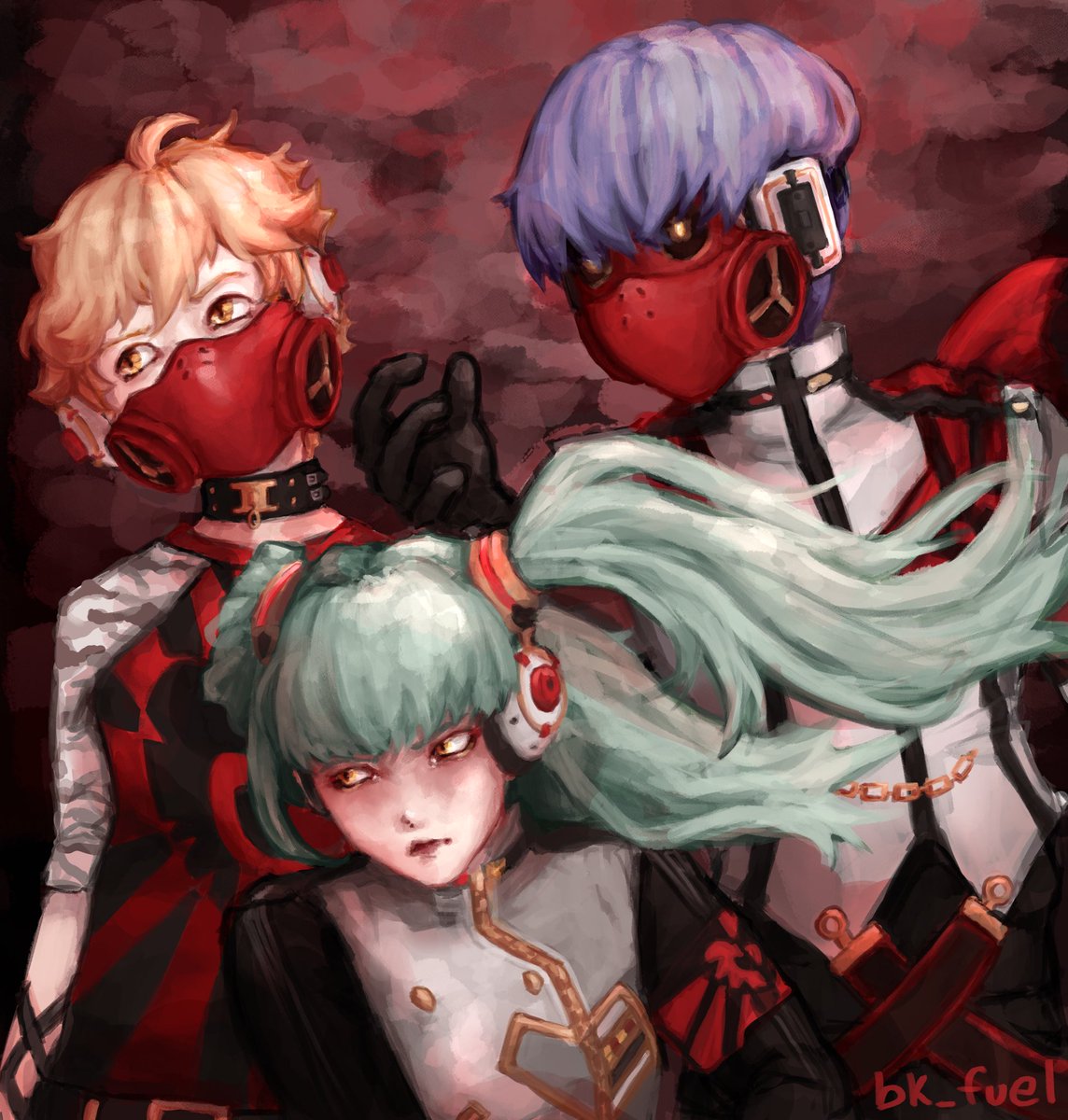 I've been playing megamix lately. the outfits are from “unhappy