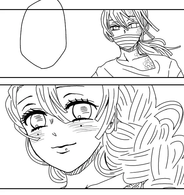 見世物小屋の進捗☺️
個人的に好きな蜜璃ちゃんの表情描けたかな! 